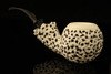 IMP Meerschaum Pipe - Chocolate Chip Apple - Hand Carved with custom case i2081