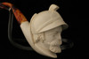 FRENCH SOLDIER Meerschaum Pipe Tobacco Pipa w/CASE 1435