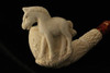 HORSE Hand Carved Block Meerschaum Pipe comes in a fiited case 1461