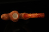 Sea Lion Meerschaum Pipe Carved by I. Baglan with custom case 12336