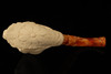 Goat Meerschaum Pipe Carved by I. Baglan with custom case 12340