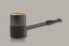 Nording Compass Gun Metal Briar Smoking Pipe with pouch