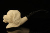 Yorkshire Terrier Hand Carved Block Meerschaum Pipe by Kenan with custom case 12462