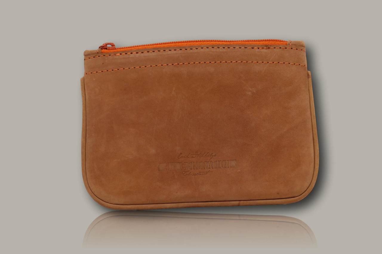 4th generation leather pipe tobacco pouch 4th Generation Leather Zip Hunter Brown Pipe Pouch