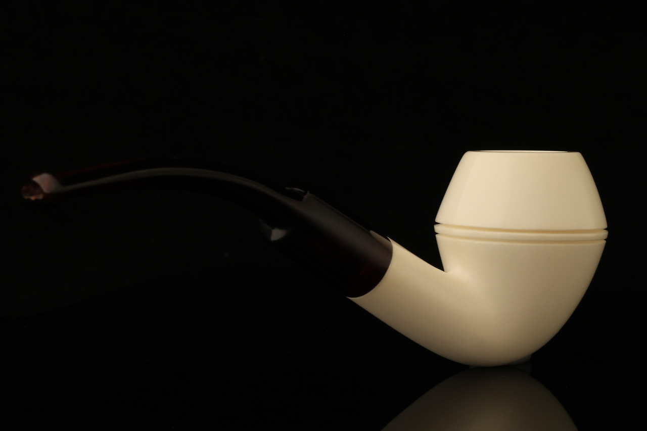 rhodesian tobacco pipe Rhodesian Block Meerschaum Pipe with fitted case 14525