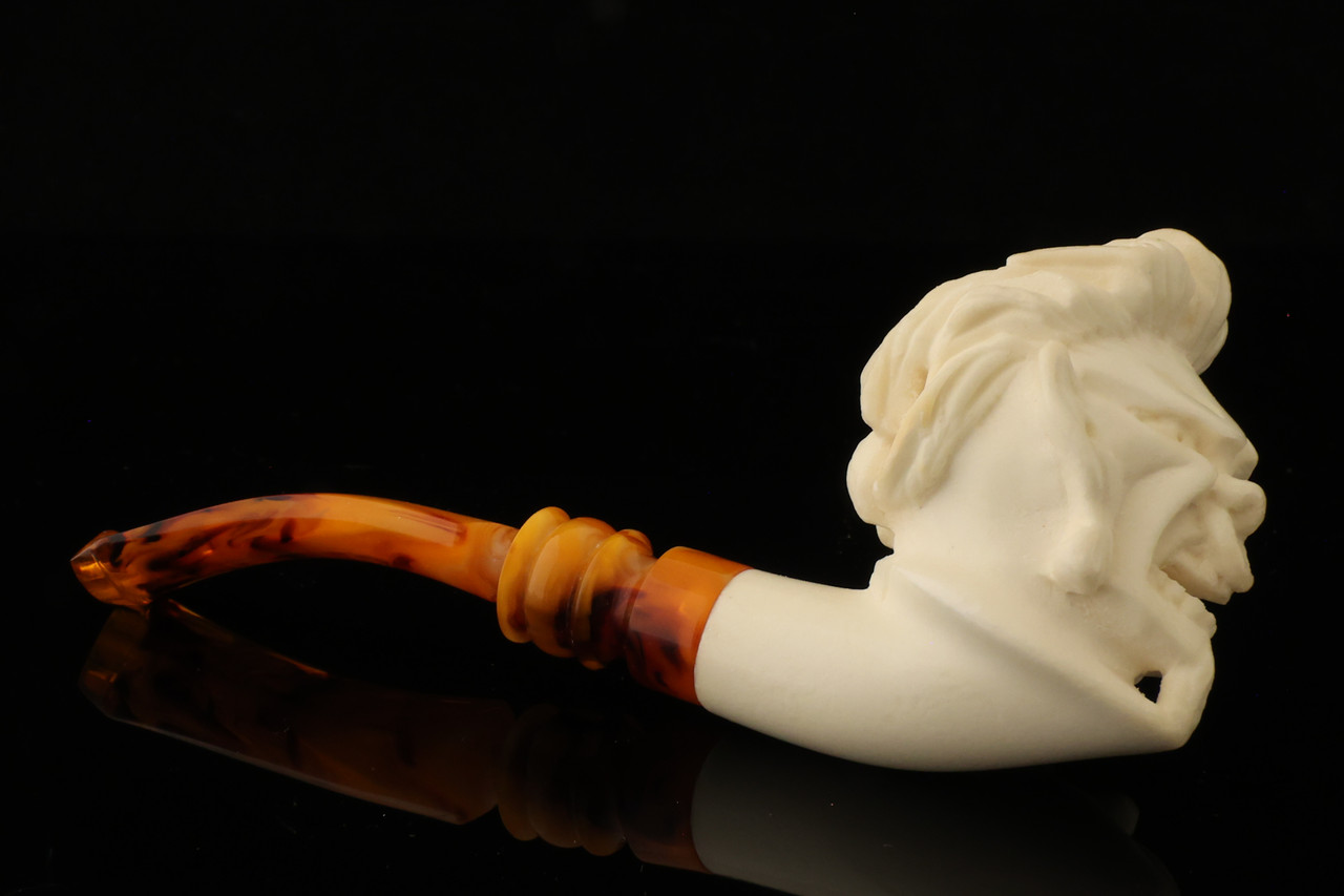 Genie Block Meerschaum Pipe with fitted case 14907