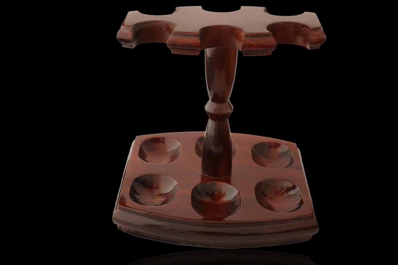 Wood 6 Pipe Rack Holds up to 6 smoking pipes