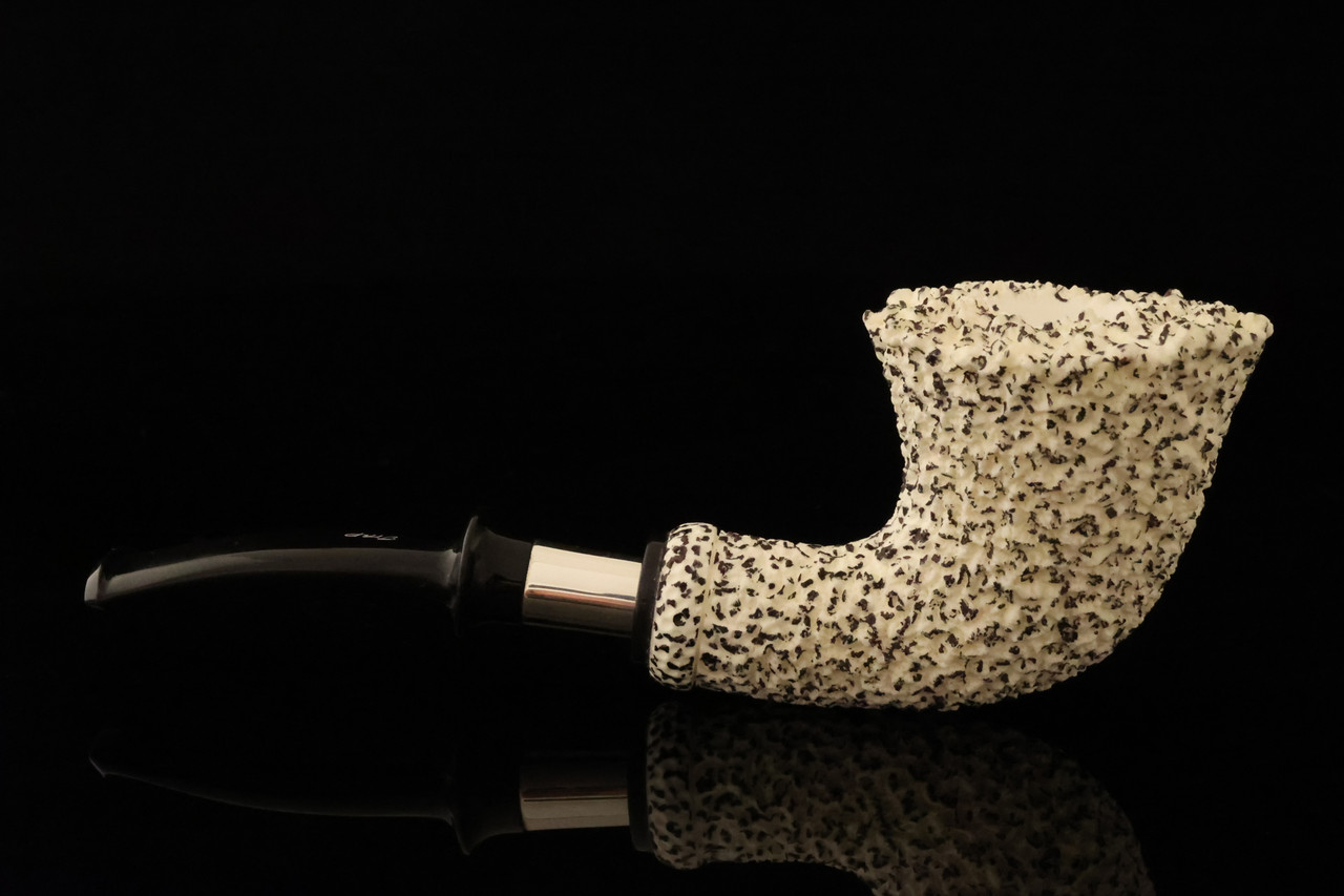 Meerschaum Pipe ミアシェルム パイプ 海泡石 専用ケース付 IMP Meerschaum Pipe - Chocolate Chip - Hand Carved with tamper and