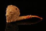 srv - Lion Self Sitter Meerschaum Pipe by Kenan with fitted case M4106