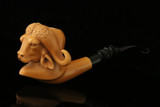 srv - African Buffolo Block Meerschaum Pipe by Kenan with fitted case M4108
