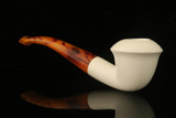 srv - Calabash Block Meerschaum Pipe by with fitted case M4137