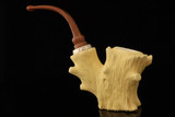 srv Premium - Tree Trunk Block Meerschaum Pipe with fitted case 15697
