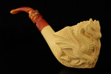 srv - Double Dragon Block Meerschaum Pipe with fitted case 15779
