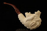 srv - Smoky Mouth Dragon Block Meerschaum Pipe with fitted case 15804
