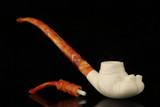 srv - Sailor Churchwarden Dual Stem Meerschaum Pipe with case M4623