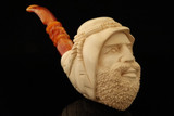 srv - Arabian Meerschaum Pipe Carved by I. Baglan with fitted case 15668
