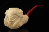 srv - Sherlock Holmes - Dr Watson Eagle's Claw Meerschaum Pipe with case 15816