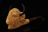 srv Premium - Buffalo Block Meerschaum Pipe Carved by Kenan with fitted case 15818