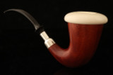 Calabash Meerschaum Pipe XL - Mahogany Wood with custom pocket case 13686