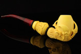 srv - Eagle's Claw Block Meerschaum Pipe Carved by Alpaslan with fitted case 15844
