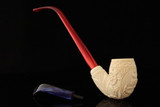 srv Premium - USN Churchwarden - New Red White and Blue Series Dual Stem Meerschaum Pipe 15853