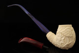 srv Premium - USMC Marine Corps Churchwarden - New Red White and Blue Series Dual Stem Meerschaum Pipe 15855