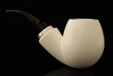 srv Premium - Apple RC - Reverse Calabash Meerschaum Pipe with pocket case 15879