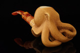 srv - Octopus Block Meerschaum Pipe with fitted case 15884