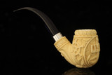 srv Premium - USN US Navy Block Meerschaum Pipe with fitted case M4714
