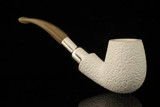 srv Premium - Spigot Bent Billiard Pocket Pipe Block Meerschaum Pipe with pocket case M4718