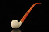 srv - Designers Lattice Apple Churchwarden Block Meerschaum Pipe with fitted case M4747