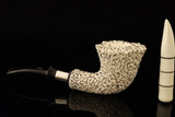 IMP Meerschaum Pipe - Chocolate Chip - Hand Carved with tamper and case i2771