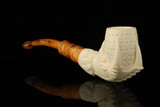 srv - Lattice Eagle's Claw Block Meerschaum Pipe with fitted case M4900