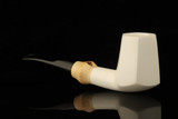 srv Premium - Panel Bamboo Block Meerschaum Pipe with fitted case M4908