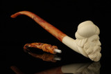 srv - Sultan Churchwarden Dual Stem Meerschaum Pipe with case M4947