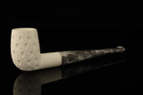 Lattice Billiard Block Meerschaum Pipe with pouch M5015