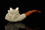 srv - Rose in Claw Block Meerschaum Pipe with fitted case M5039