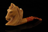 srv - Horse Block Meerschaum Pipe with fitted case M5049