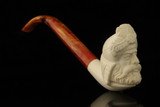srv - Sultan Churchwarden Block Meerschaum Pipe with fitted case M5057
