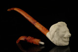 srv - Lion Churchwarden Dual Stem Meerschaum Pipe with case M5059