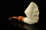 Grim Reaper Block Meerschaum Pipe with pouch M5070