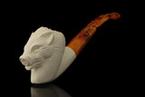 Wild Boar Block Meerschaum Pipe with pouch M5185