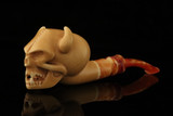 Skull Block Meerschaum Pipe with pouch M5191