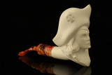 srv - Pirate Lady Block Meerschaum Pipe by Kenan with fitted case M5199