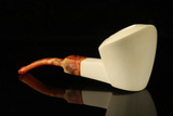 srv - Freehand Block Meerschaum Pipe by Emin Brothers with fitted case M5204
