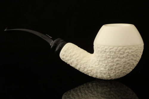 IMP Meerschaum Pipe - Rustic - Hand Carved with fitted case i2531