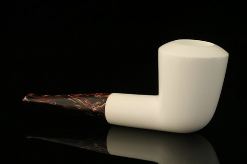 srv - Dublin Nosewarmer Block Meerschaum Pipe with fitted case M3597