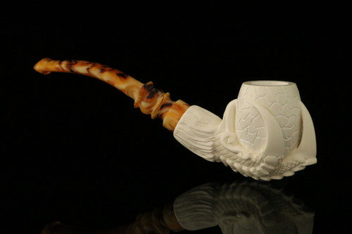 srv - Eagle's Claw Block Meerschaum Pipe with fitted case M3711