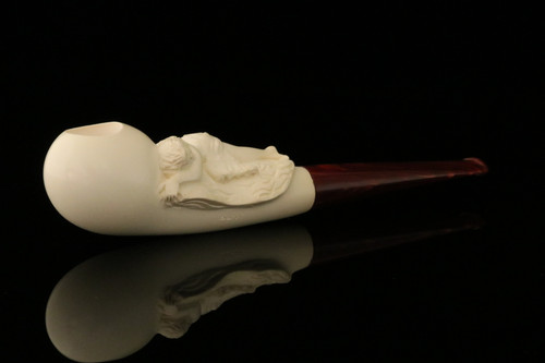 srv - Fallen Angel Block Meerschaum Pipe with fitted case