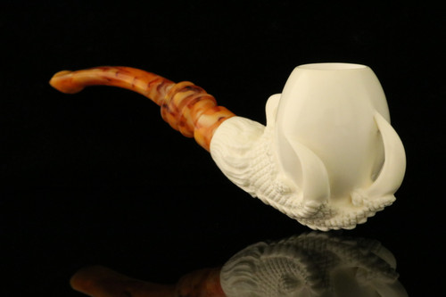 srv - Eagle's Claw Block Meerschaum Pipe with fitted case M4039